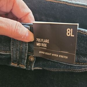 Express 70s Flare Mid Rise Jeans Size 8 Long. Never Worn